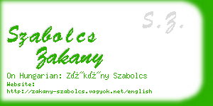 szabolcs zakany business card